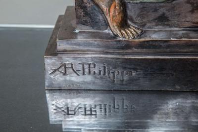 Abel R Philippe French Art Deco Bronze by Abel R Philippe