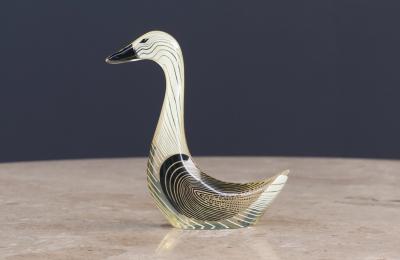 Abraham Palatnik Abraham Palatnik Lucite Optic Art Swan Sculpture