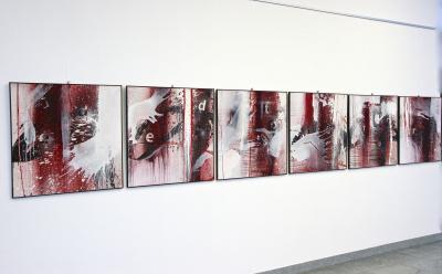 Abstract 6 Part Acrylic On Canvas Painting Der Tod Redet by MS AT 2013