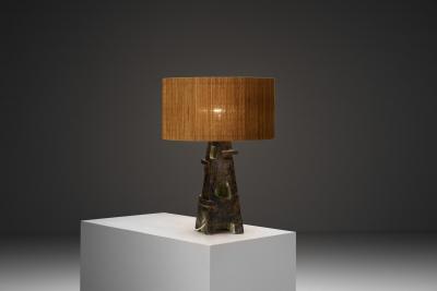 Abstract Ceramic Table Lamp France 1960s