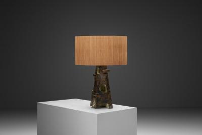 Abstract Ceramic Table Lamp France 1960s