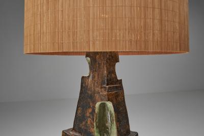 Abstract Ceramic Table Lamp France 1960s