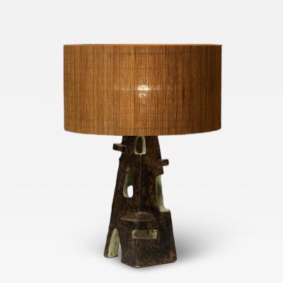 Abstract Ceramic Table Lamp France 1960s