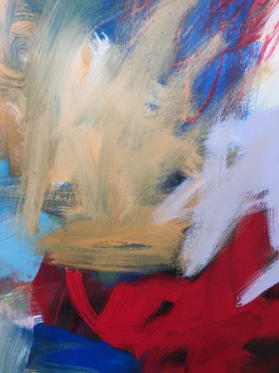 Abstract Expressionist Painting by Susan Morosky Neon Day Field 3