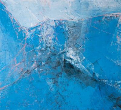 Abstract Expressionst Painting on Canvas by Ken Nishi Gaspe the Laurenthians 