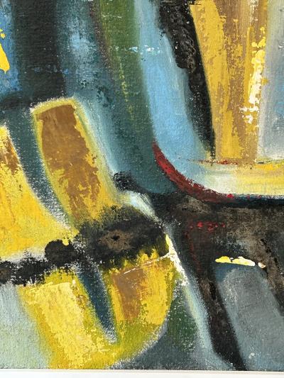 Abstract Harbor Painting