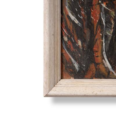 Abstract Impressionist Painting Trees in the Moonlight by David Rhodes 1965