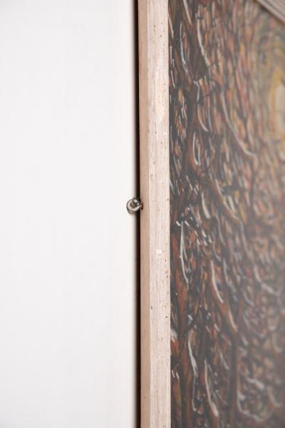 Abstract Impressionist Painting Trees in the Moonlight by David Rhodes 1965