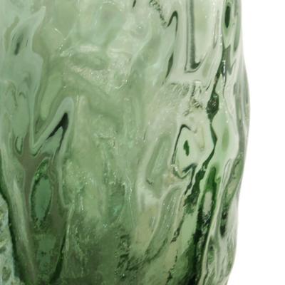 Abstract Medio Murano Sommerso Green Glass Vase