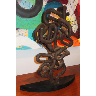 Abstract Metal Sculpture by Joe Seltzer