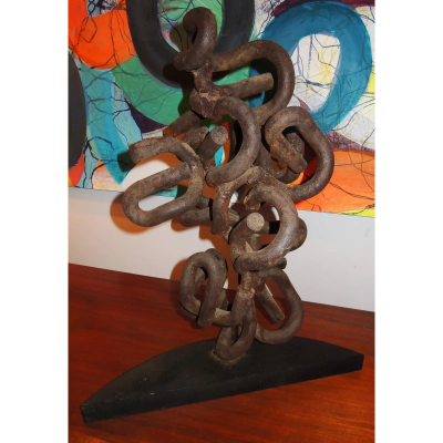 Abstract Metal Sculpture by Joe Seltzer
