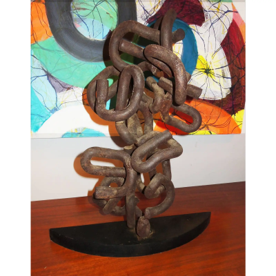 Abstract Metal Sculpture by Joe Seltzer