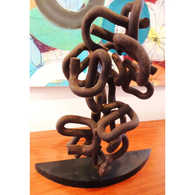 Abstract Metal Sculpture by Joe Seltzer