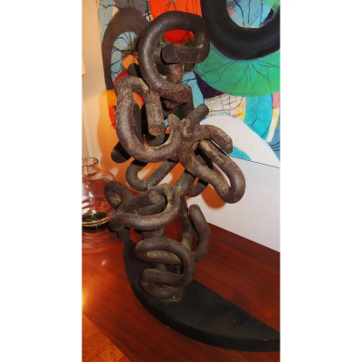 Abstract Metal Sculpture by Joe Seltzer