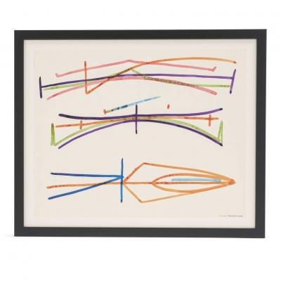 Abstract Mixed Medium on Paper by Philip Renteria 1973