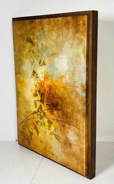 Abstract Modern Oil on Canvas Painting Signed