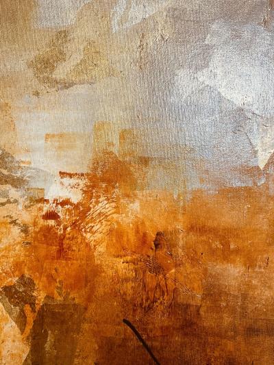 Abstract Modern Oil on Canvas Painting Signed