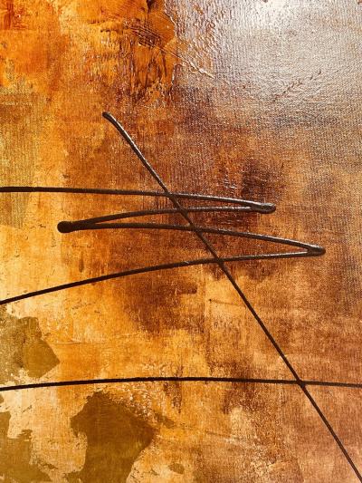 Abstract Modern Oil on Canvas Painting Signed