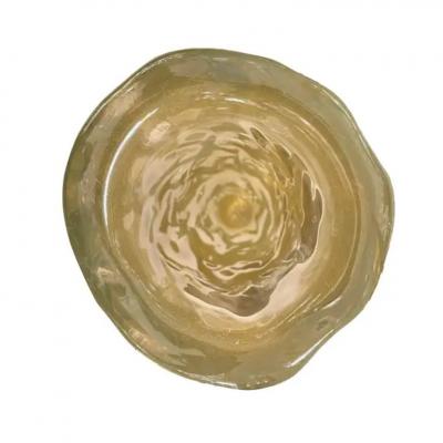 Abstract Murano Sommerso Burri Vase
