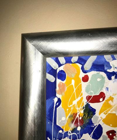 Abstract Oil on Canvas Painting by Colow B Dated 1984
