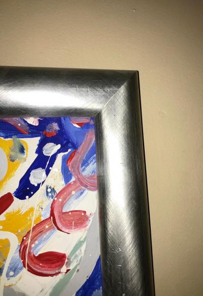 Abstract Oil on Canvas Painting by Colow B Dated 1984