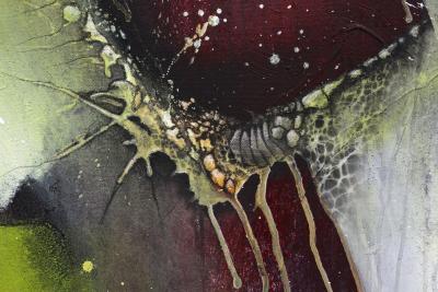 Abstract Painting Crawfish vs Turtle Acrylic On Canvas by MS Austria 2021