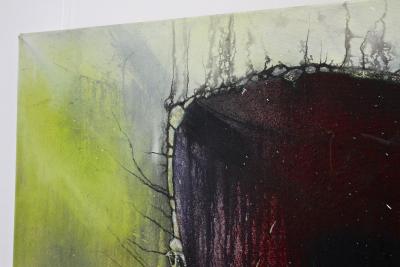 Abstract Painting Crawfish vs Turtle Acrylic On Canvas by MS Austria 2021