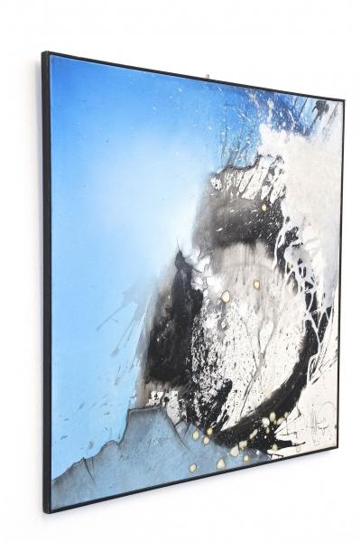 Abstract Painting Snowball Effect Acrylic On Canvas signed by MS AT 2011