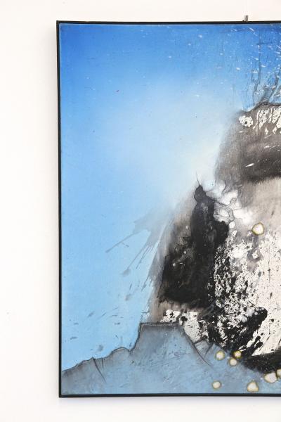 Abstract Painting Snowball Effect Acrylic On Canvas signed by MS AT 2011