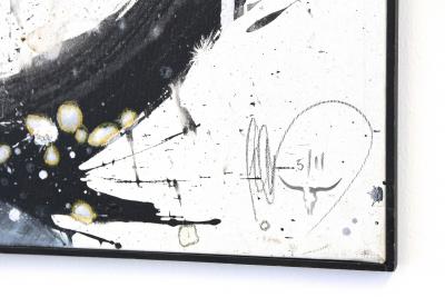 Abstract Painting Snowball Effect Acrylic On Canvas signed by MS AT 2011