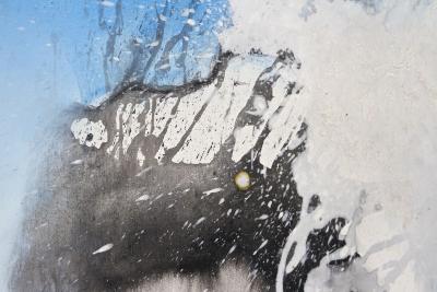 Abstract Painting Snowball Effect Acrylic On Canvas signed by MS AT 2011