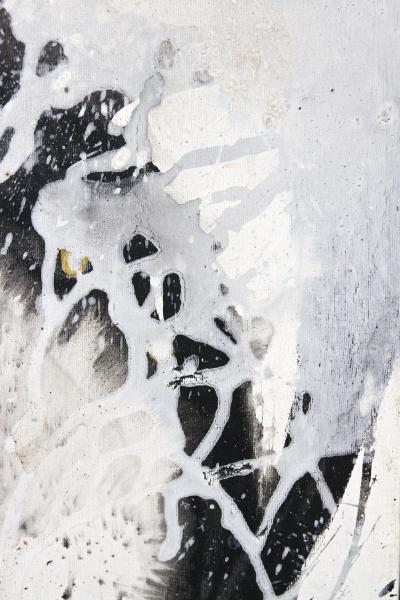 Abstract Painting Snowball Effect Acrylic On Canvas signed by MS AT 2011