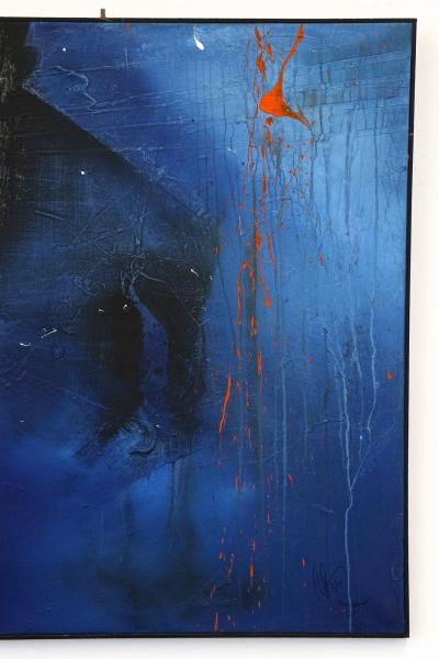 Abstract Painting The Shadow Acrylic On Canvas signed by MS Austria 2011