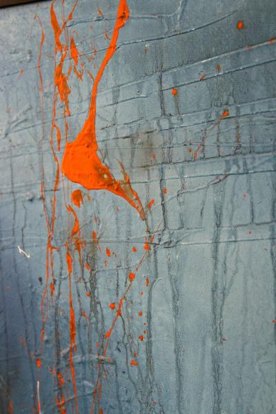 Abstract Painting The Shadow Acrylic On Canvas signed by MS Austria 2011