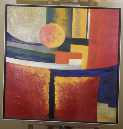 Abstract Painting by Italian Artist M Monso