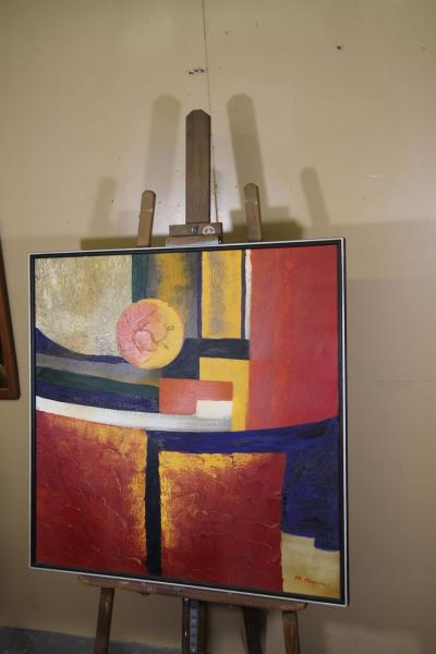 Abstract Painting by Italian Artist M Monso