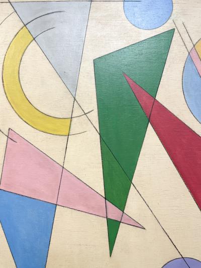 Abstract Painting on Board by Amilde Dupont