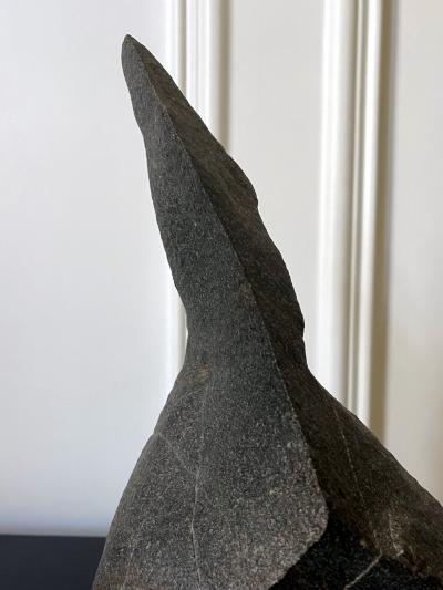 Abstract Scholar Rock Viewing Stone on Wood Stand