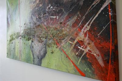 Abstract Two Part Painting The Alli Gate Acrylic On Canvas by MS AT 2021