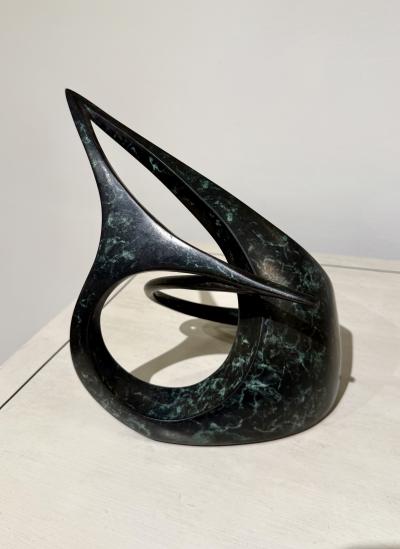 Abstract bronze sculpture Signed C Strain 18 20 00 America 2000