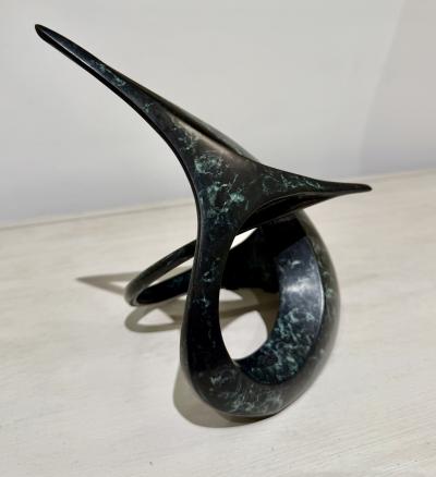 Abstract bronze sculpture Signed C Strain 18 20 00 America 2000