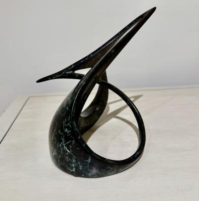 Abstract bronze sculpture Signed C Strain 18 20 00 America 2000