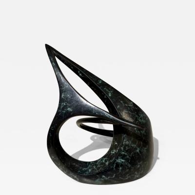 Abstract bronze sculpture Signed C Strain 18 20 00 America 2000