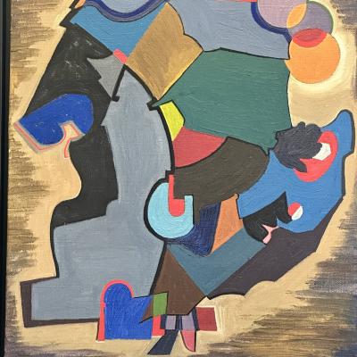 Abstract oil painting Oil on canvas painting by William Sharp America 1940s