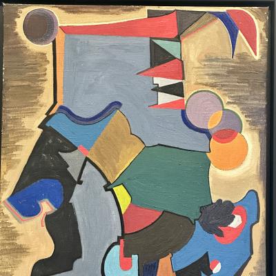 Abstract oil painting Oil on canvas painting by William Sharp America 1940s