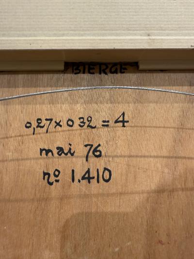 Abstract oil painting by Roland Bierge France 1976 