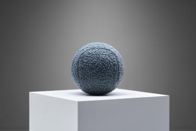 Accent Ball Pillow in Blue Fabric