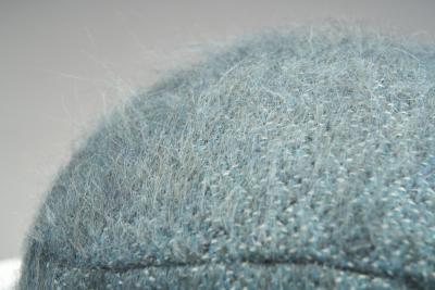 Accent Ball Pillow in Bluish Grey Fabric
