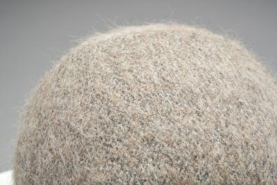 Accent Ball Pillow in Light Brown Fabric