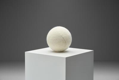 Accent Ball Pillow in Sand Coloured Fabric